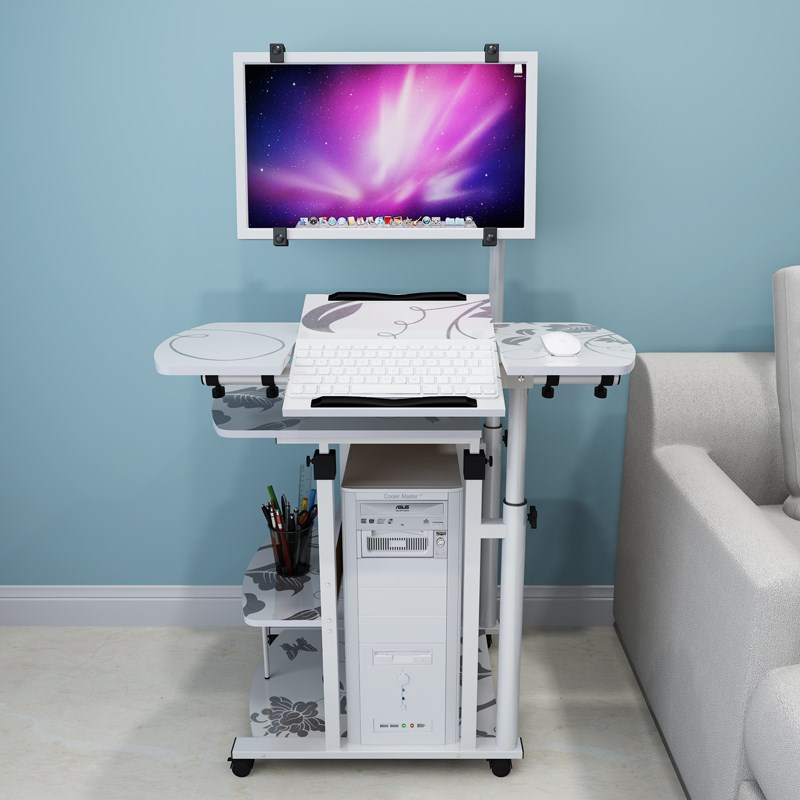 懒人电脑桌悬挂台式家用桌床边桌可折叠升降移动桌笔记本床桌台式