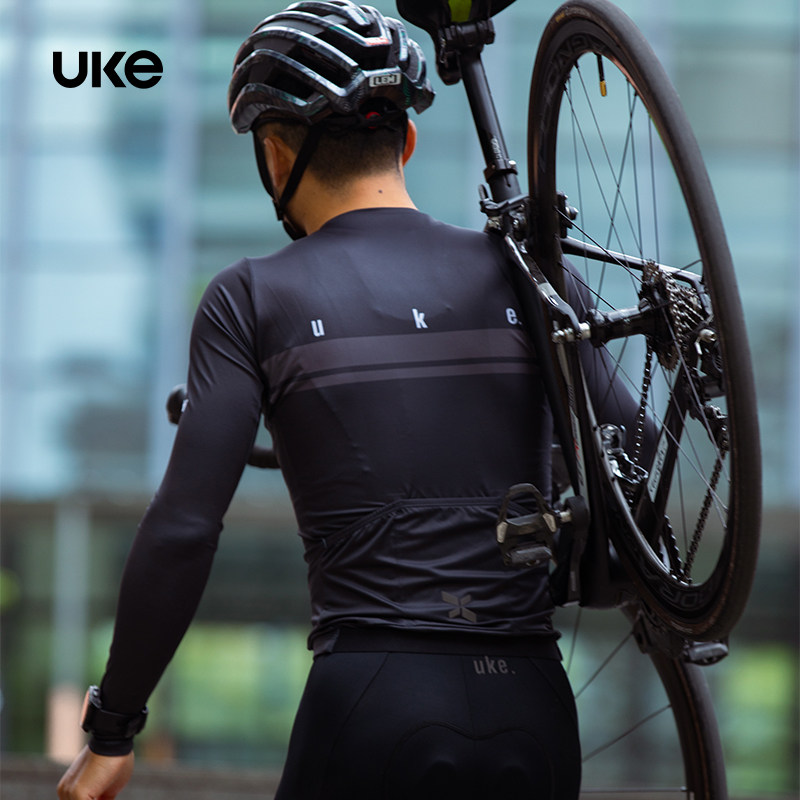 UKE骑行服男子长袖骑行服新款公路车防晒上衣夏季骑行衣套装