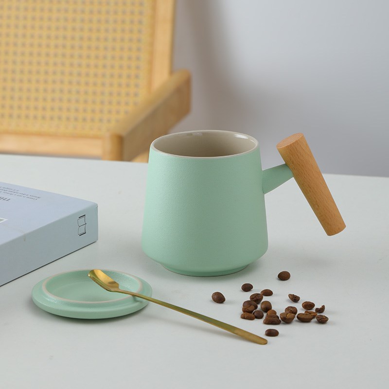 创意礼品陶瓷马克杯带盖勺咖啡杯子刻字办公杯情侣水杯定印logo