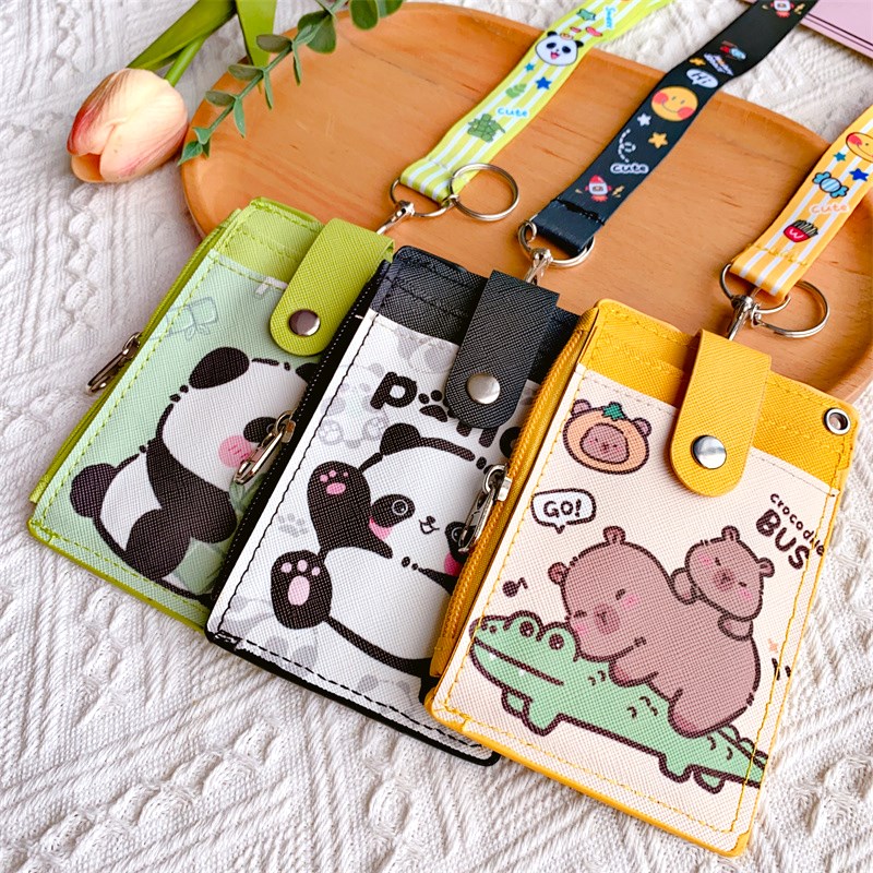 卡套学生校园公交卡证件保护套挂绳工透明卡膜工牌厂牌挂脖防丢胸