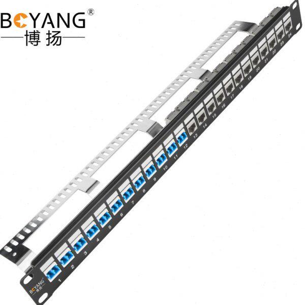 博扬（BOYANG）光铜混合配线架 光纤超六类一体配线架12口光24芯