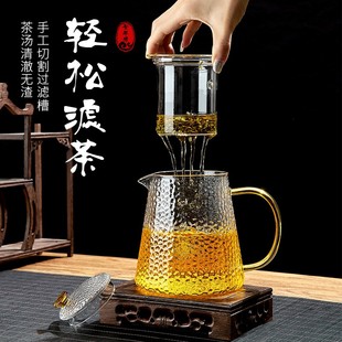 玻璃茶壶过滤泡茶壶家用耐高温加C厚锤纹花茶电陶炉煮茶器茶具套