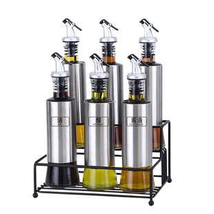 油瓶家用油壶玻璃防漏酱油瓶液体调味料瓶调料V瓶油酱醋壶套装