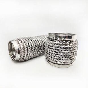 排气管软连接消声器波纹管304不锈钢金属软管改善共振五层加厚