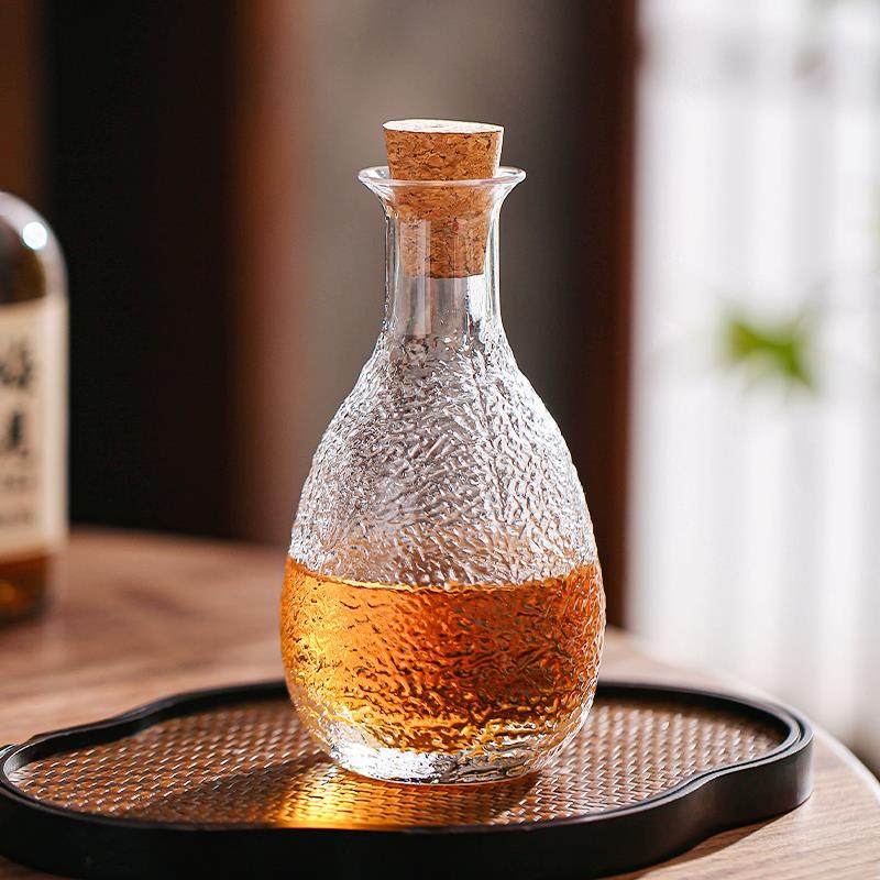 覆古白酒分酒器冰露玻璃家用酒壶小酒盅一两酒杯黄酒分酒壶清酒壶