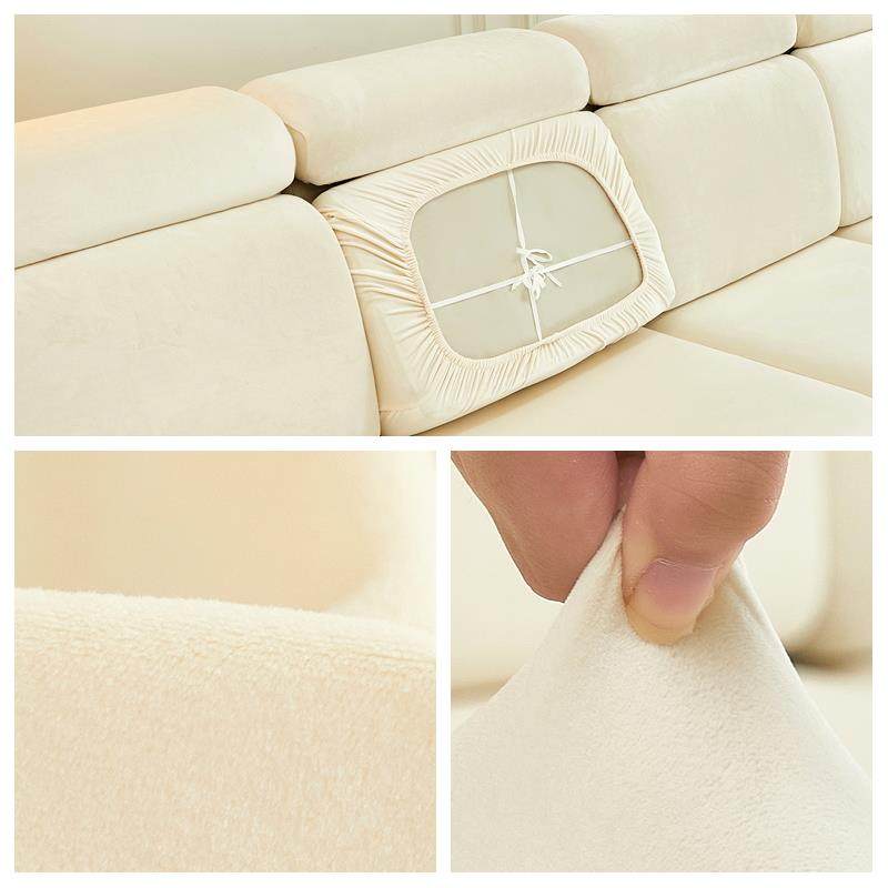 防滑浴帽式沙发套罩全包万能2025头枕靠背巾米白纯色坐垫皮梳化笠