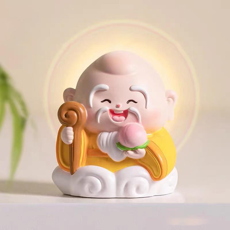 寿星公老人寿星摆件公婆蛋糕装饰送妈妈爷爷奶奶生日礼物氛围布置