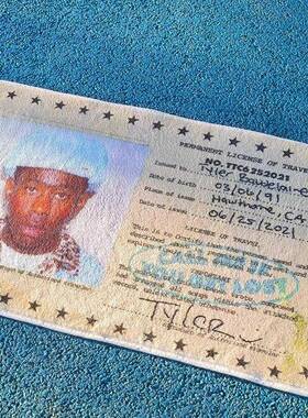 Tylerthecreator专辑地毯仿羊绒家居装饰欧美hiphop地垫个性毯子