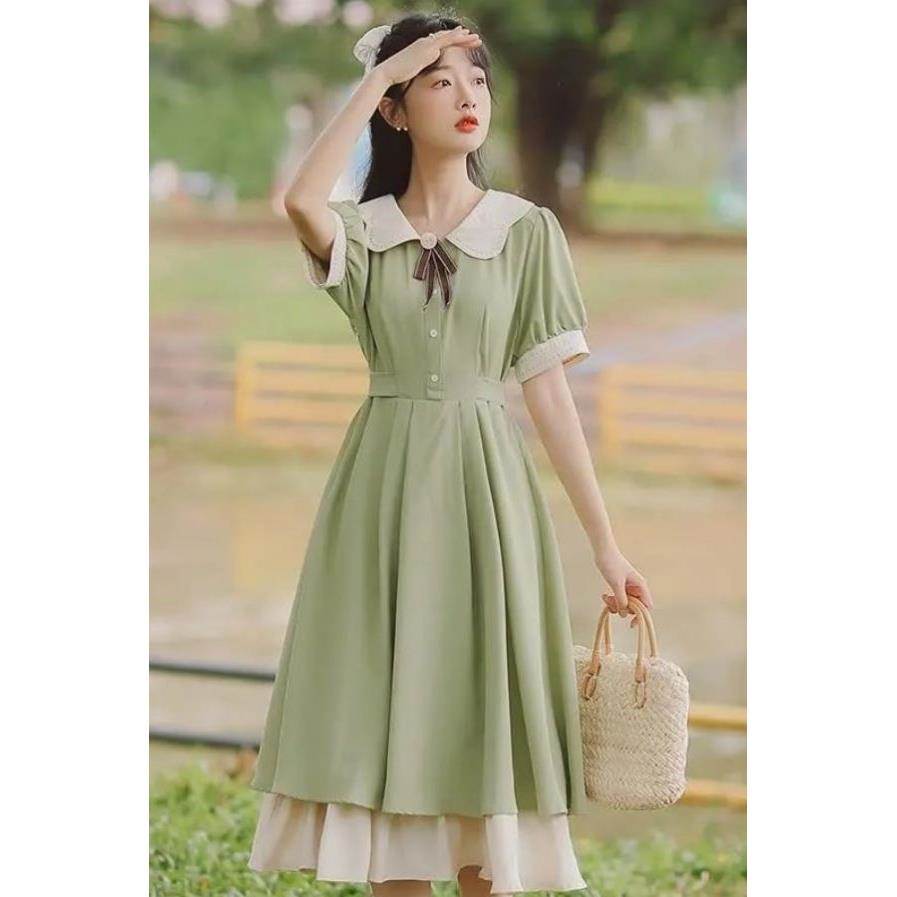 森系小清新法式初恋甜美连衣裙女夏季学院风少女学生超仙新款裙子
