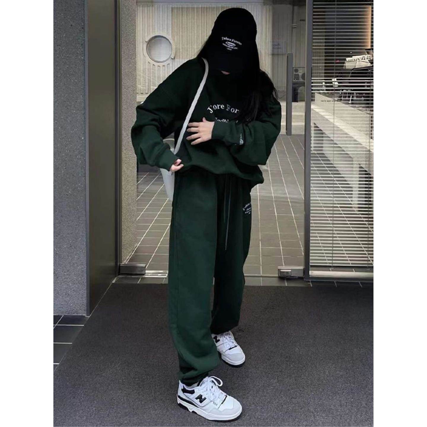 运动服套装女学生秋冬韩版宽松卫衣时尚休闲跑步两件套