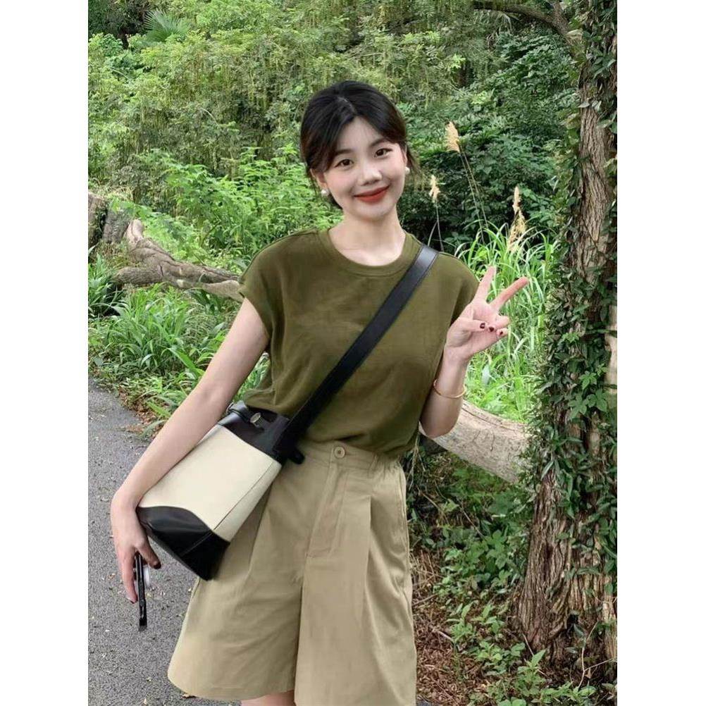 运动套装女夏季学生韩版宽松时尚网红短袖短裤休闲两件套跑步服