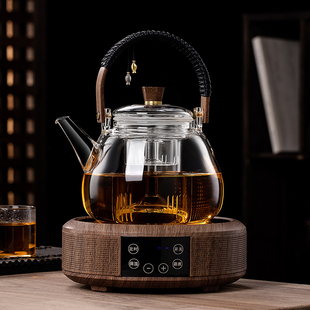 煮茶器茶壶蒸茶器电陶炉煮茶I炉玻璃家用蒸汽全自动