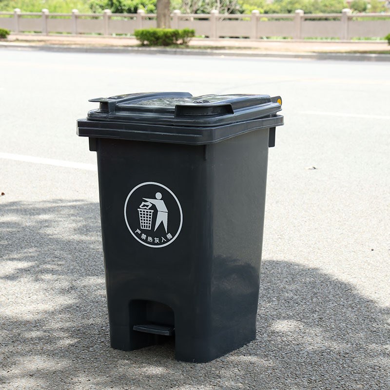 60升分类垃圾桶户外脚踏r工业环卫垃圾筒加厚大号脚踩垃圾桶60L桶