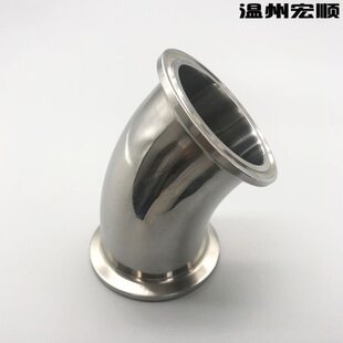 生级式不锈钢弯头面30卡箍度13装抛光 卫5°快快接4亮45卡盘弯头