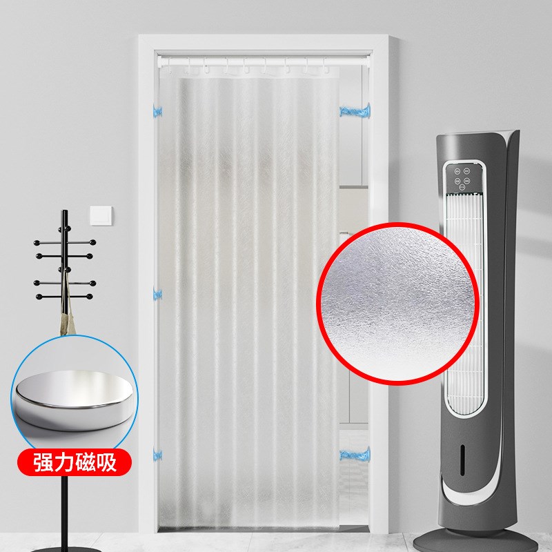 夏季空调防走冷气挡风门帘厨房防油烟隔断帘透明免打孔挂帘遮挡帘