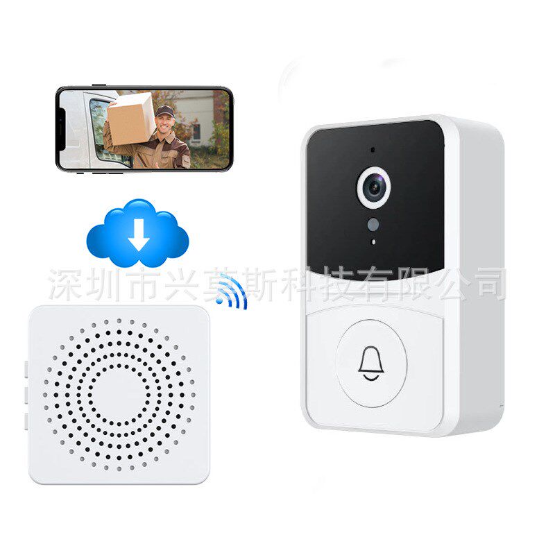 【优惠】智能可视门铃 无线监控视频机对讲高清夜视抓拍防盗门铃