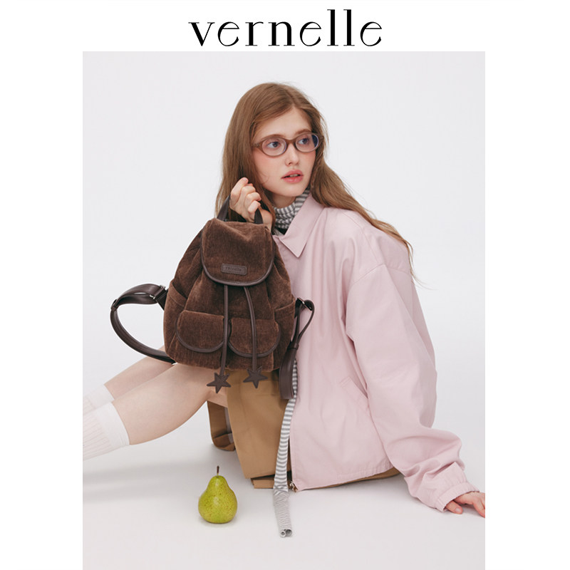 vernelle秋冬原创复古小号GOGO双肩包出游百搭背包