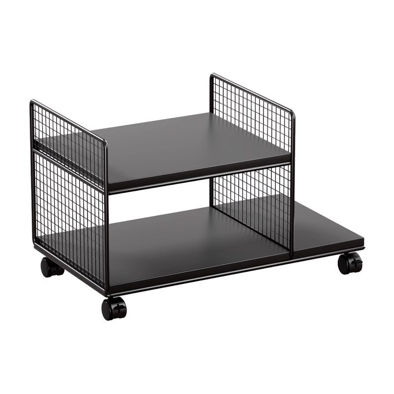 台式电脑主机托架打印机置物架家用办公通用带轮多层落地机箱底座