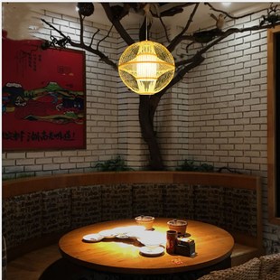 民宿展厅酒店创意装 吊灯榻榻米东南亚风格 饰 个性 竹艺竹编餐厅日式