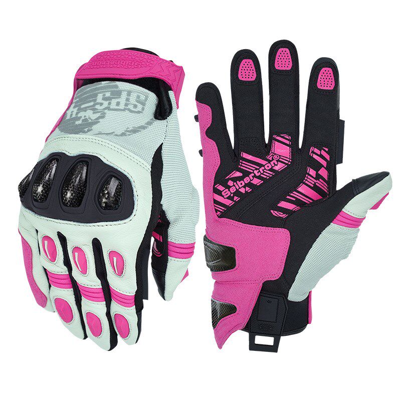 Seibertron赛伯坦 摩托车骑行手套碳纤维男女款复古机车装备SPS-4