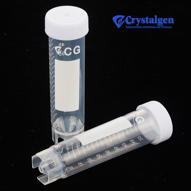 CG自立底塑料离心管50ml刻度无菌高温书写平底试管25支/包23-3262