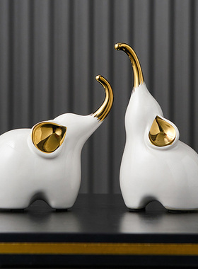 轻奢陶瓷对象艺术品摆件客厅玄关书房时尚乔迁送T礼酒柜色彩靓丽