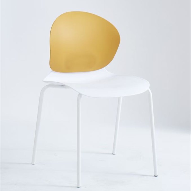 培训椅接待洽谈椅会客椅塑料椅办公椅休闲L椅可叠落会议椅家用餐