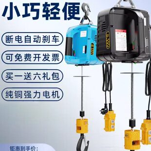 微型电动葫芦220v便携式 巨达 吊机家用小型提升机建筑遥控电葫芦