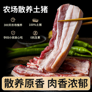 新鲜土猪肉五花排骨梅花里脊肉前后腿肉组合农家散养土猪肉黑白猪