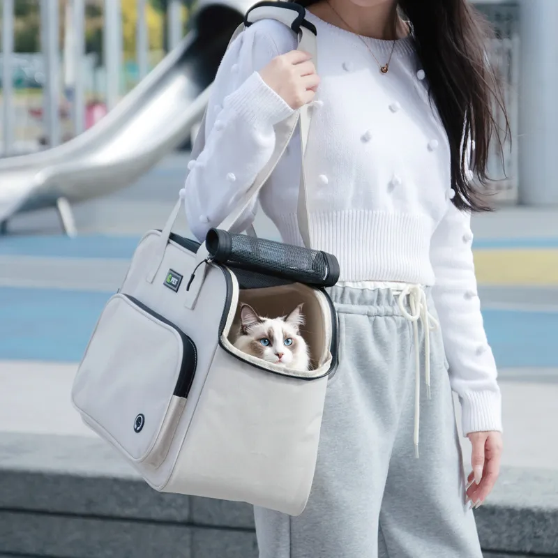 跨境外贸新款猫包宠物包小型犬外出包便携手提猫窝大容量狗狗箱包