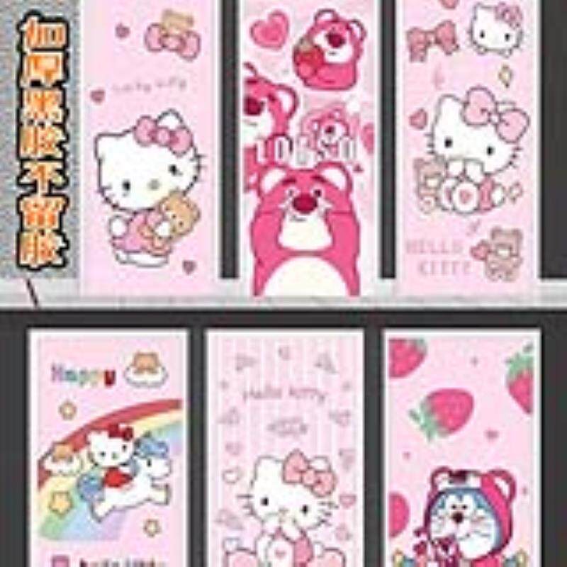 卡通凯蒂猫入户门儿童房门贴纸高级感整张KT猫衣柜门壁纸自粘贴画