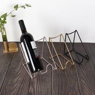 饰轻奢酒瓶架子 创意红酒架摆件酒柜家用斜放葡萄酒架展示架现代装