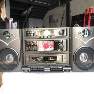 老式经典的怀旧双卡收录机录x音机复古磁带机卡带录音机完整可使