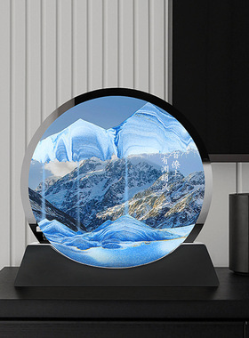 创意玻璃双面流沙画沙漏摆件x客厅酒柜电视柜轻奢高档家居饰品礼