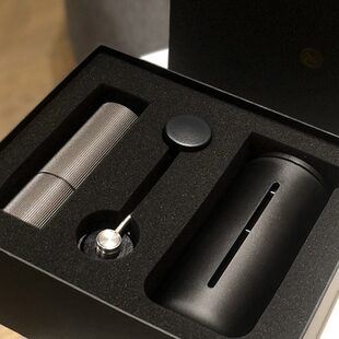 +栗子法压壶礼盒手冲咖啡壶C器小摩  家用U2咖啡泰具手摇磨豆机