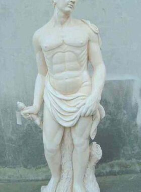 定制作拿雕塑艺术品可摆设玻璃钢人物剑士欧式角户外落地斗客厅