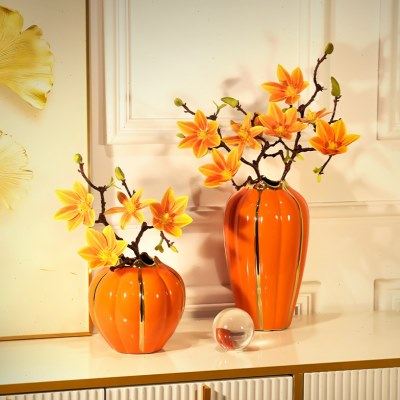 现代干花插花花艺客厅餐桌轻奢创意玄关装饰品陶瓷花瓶摆件电视柜,家居饰品,花瓶,淘宝优惠券,粉丝福利购,淘宝优惠卷