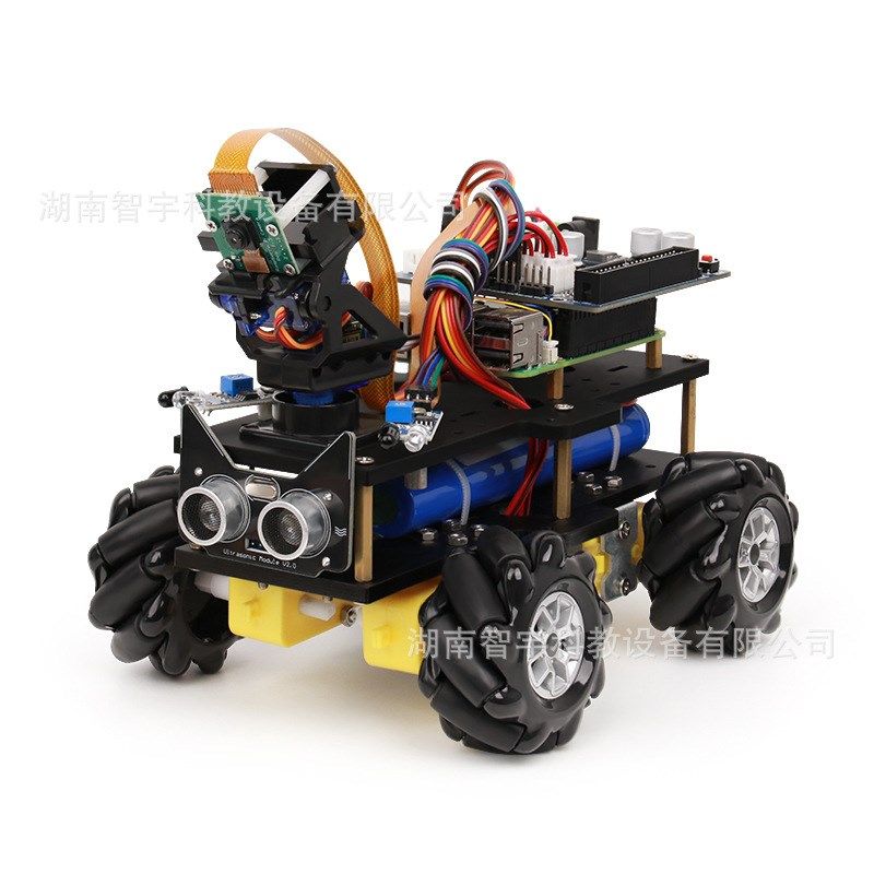 树莓派5 AI视觉智能小车 YOLOV5 OpenCV 视觉识别追踪 麦克纳姆轮