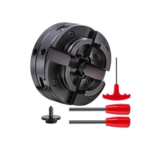 4寸自定心卡盘  木工机械联动单动卡盘 木工车床4爪卡盘