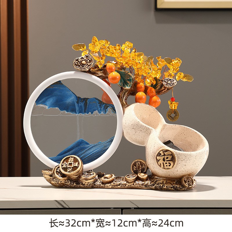 新中式钥匙收纳玄关摆件家居高档客厅葫芦招财装饰品五福临门摆设