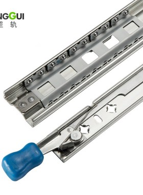 53宽5302S厚重型滑轨工业滑道导轨承重三节机柜房车滑轨自销