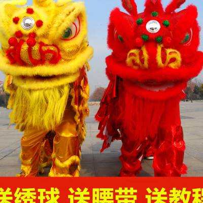 新款舞狮道具整套双人南狮狮头舞龙舞狮道具醒狮舞狮子头服装o..