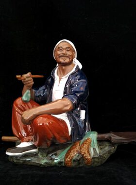 艺民工丰收农摆设开业礼品在望艺术客厅公司石前台湾陶瓷店铺摆件