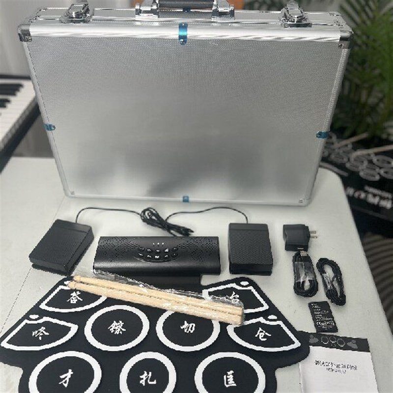 京剧鼓戏剧d鼓电子锣鼓戏曲打击乐便携式戏曲鼓入门手卷架子鼓入