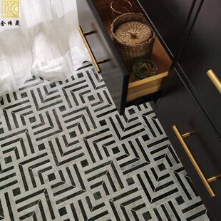 防滑地砖拼花石材大理石马赛克餐厅瓷砖玄关卫生间背景墙浴室厨房