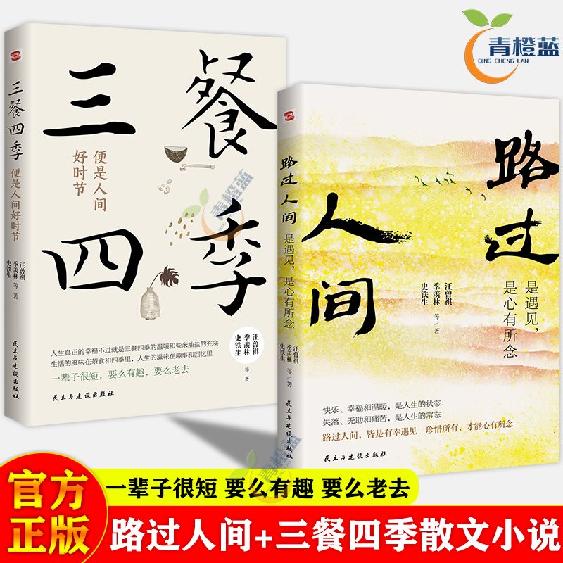 正版史铁生季羡林汪曾祺路过人间三餐四季便是人间好时节小说散文