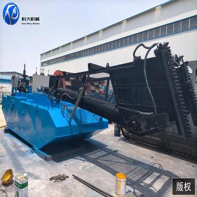 北京小型河道收割水草船吃水深度厘米捞草船水生植物清理机械