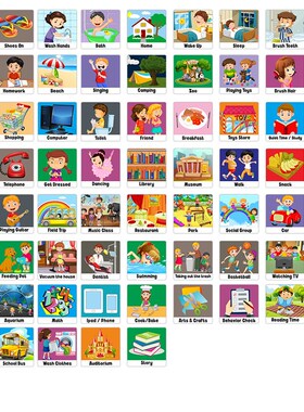 现货直供儿童视觉时间表日常工作计划表Visual Schedule Calendar