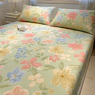 全棉床罩席梦思床垫保护罩防滑床单四季 床笠单件2d025新款 通用