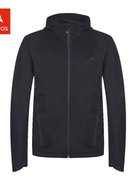 特价极星秋冬男户外防风连帽软壳衣 保暖加薄绒休闲外套AGJD21437